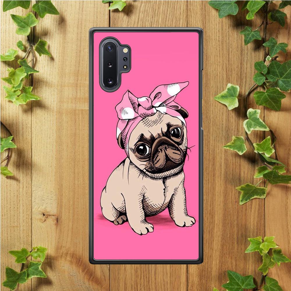 Cute Puppy Pink Samsung Galaxy Note 10 Plus Case-Plastic / Full Wrap (3D Case)-Xtracase