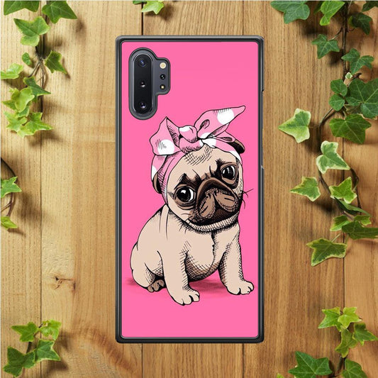 Cute Puppy Pink Samsung Galaxy Note 10 Plus Case-Plastic / Full Wrap (3D Case)-Xtracase