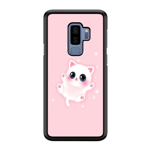 Cute White Kitten Samsung Galaxy S9 Plus Case-Plastic / Full Wrap (3D Case)-Xtracase