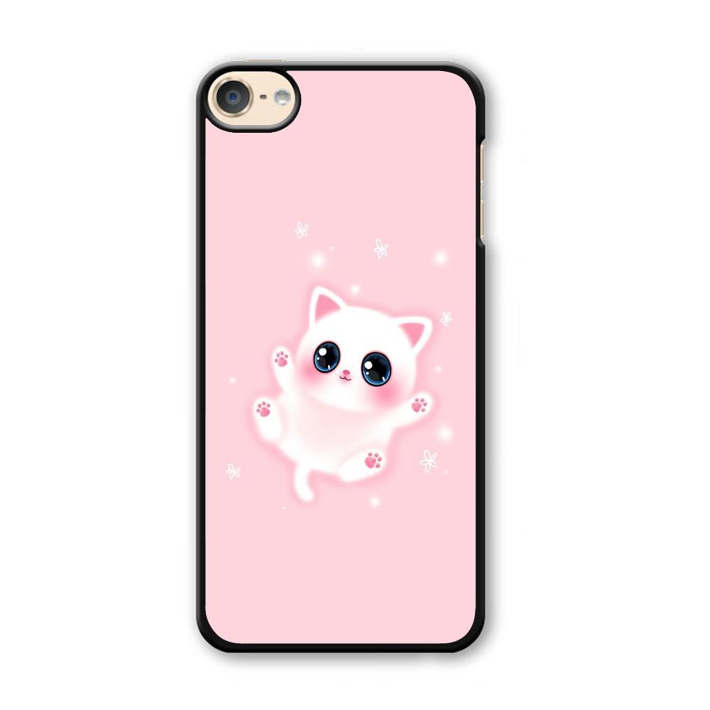 Cute White Kitten iPod Touch 6 Case-Plastic / Full Wrap (3D Case)-Xtracase