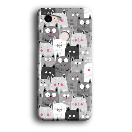 Cute Cat 001 Google Pixel 3 3D Case-Xtracase