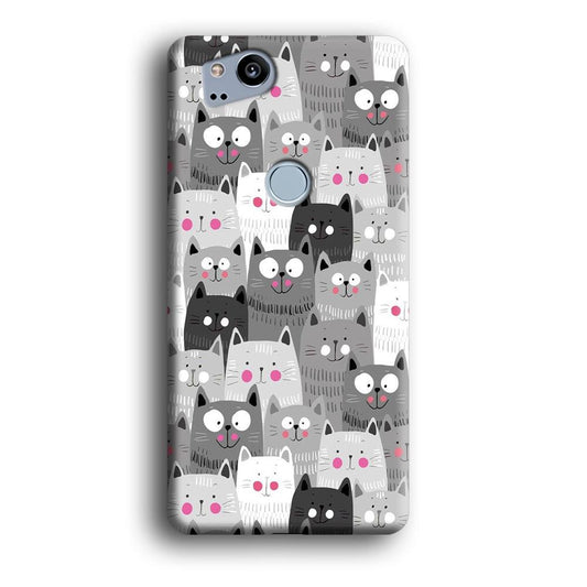 Cute Cat 001 Google Pixel 2 3D Case-Xtracase