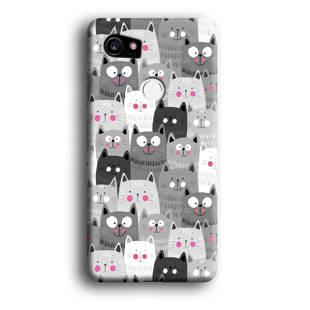 Cute Cat 001 Google Pixel 2 XL 3D Case-Xtracase