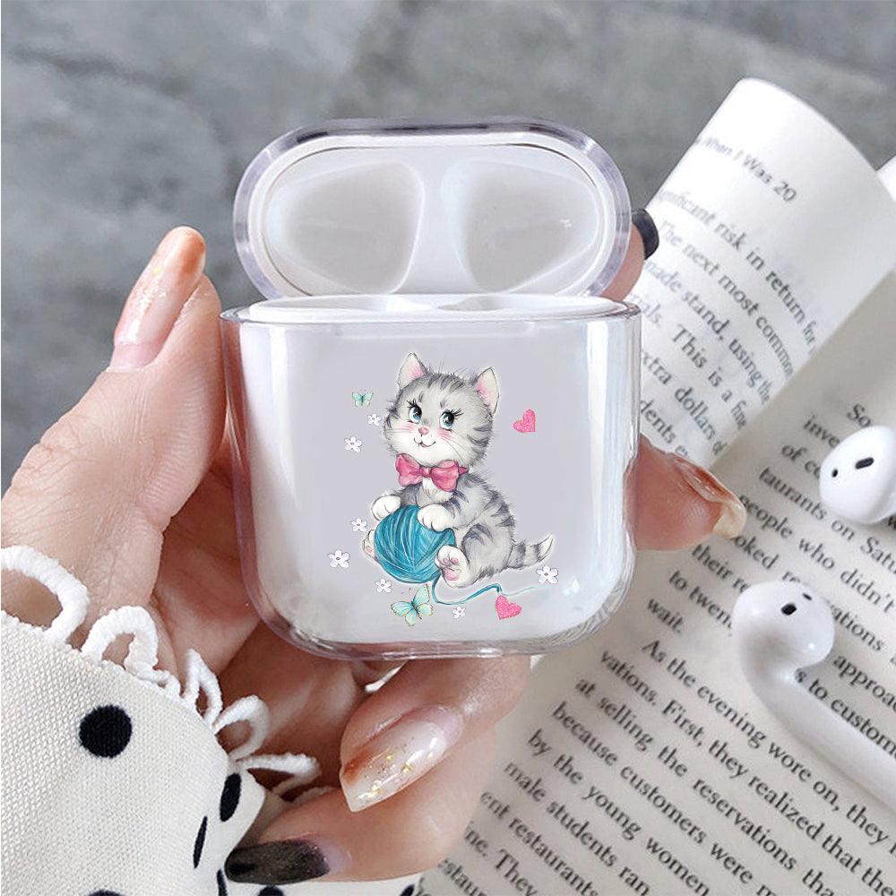 Cute Cat Protective Clear Case Cover For Apple Airpods-Xtracase
