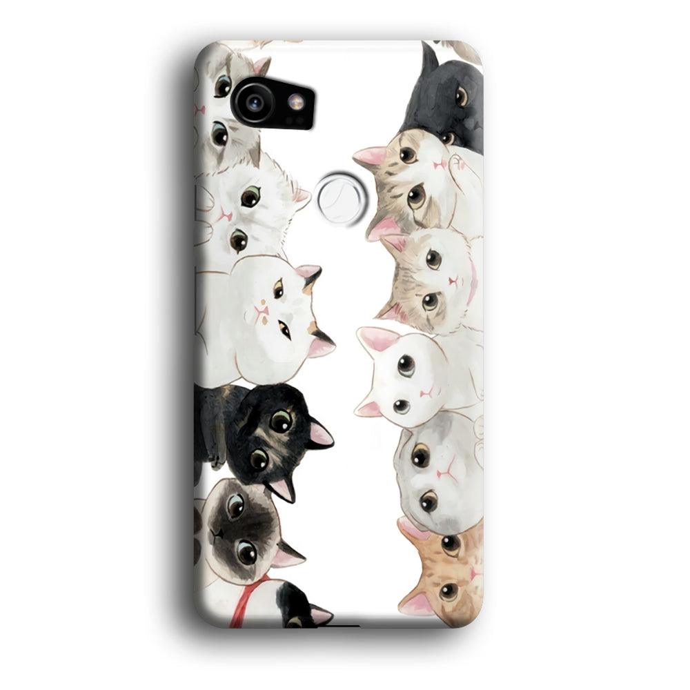 Cute Cat 002 Google Pixel 2 XL 3D Case-Xtracase