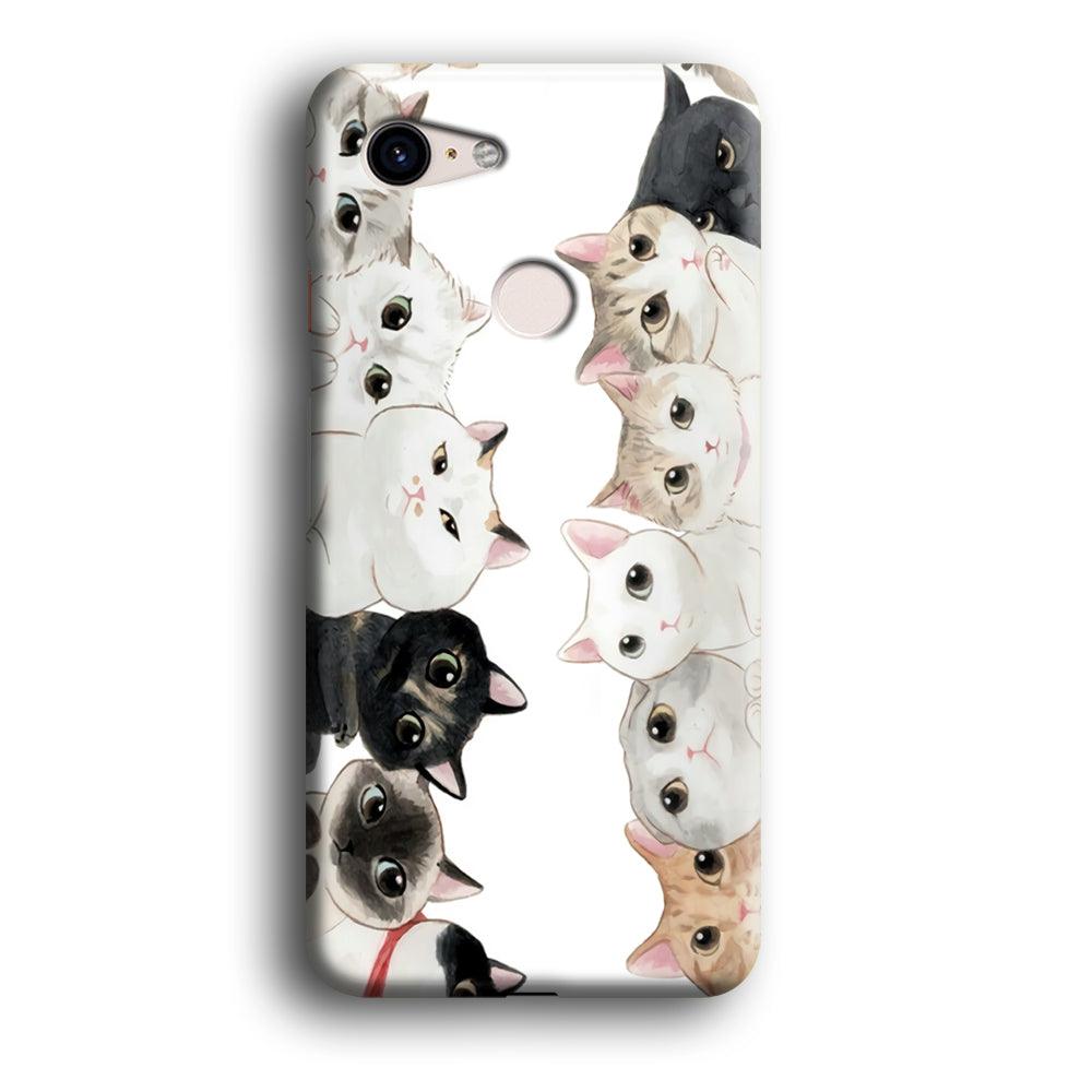 Cute Cat 002 Google Pixel 3 3D Case-Xtracase