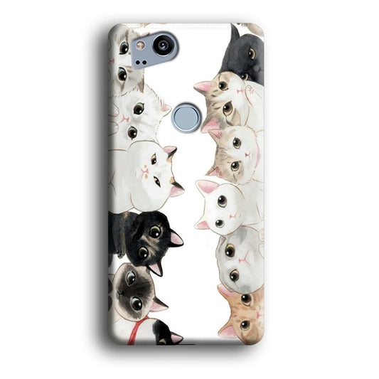 Cute Cat 002 Google Pixel 2 3D Case-Xtracase