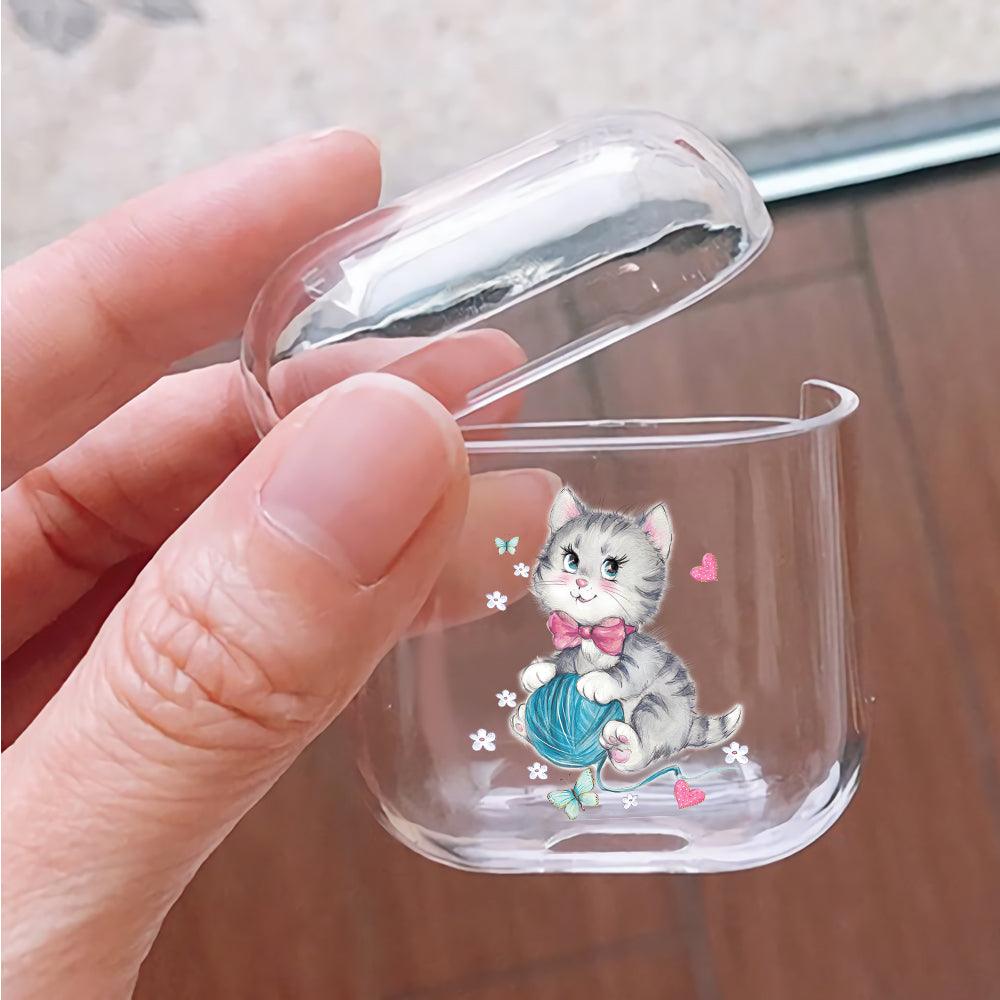 Cute Cat Protective Clear Case Cover For Apple Airpods-Xtracase