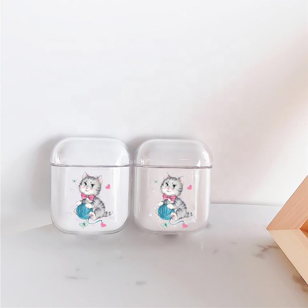 Cute Cat Protective Clear Case Cover For Apple Airpods-Xtracase