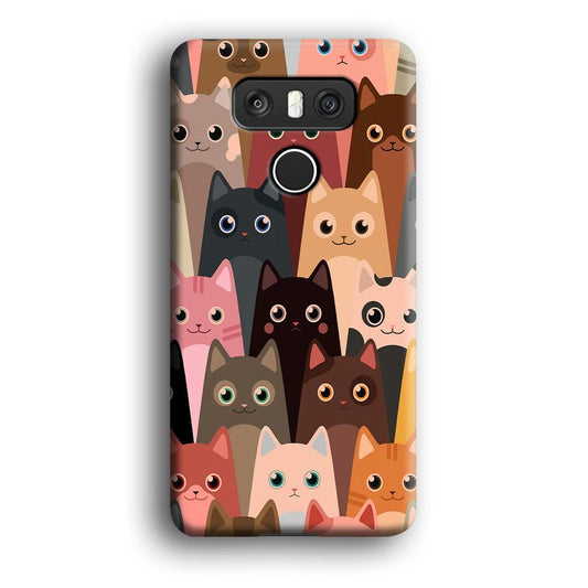 Cute Cat Doodle LG G6 3D Case-Xtracase