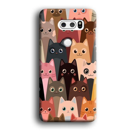 Cute Cat Doodle LG V30 3D Case-Xtracase