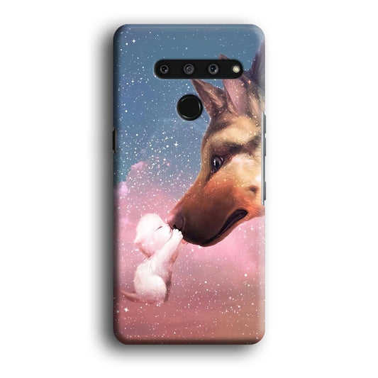Cute Cat Kiss Dog LG V50 3D Case-Xtracase