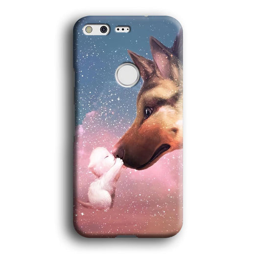 Cute Cat Kiss Dog Google Pixel XL 3D Case-Xtracase