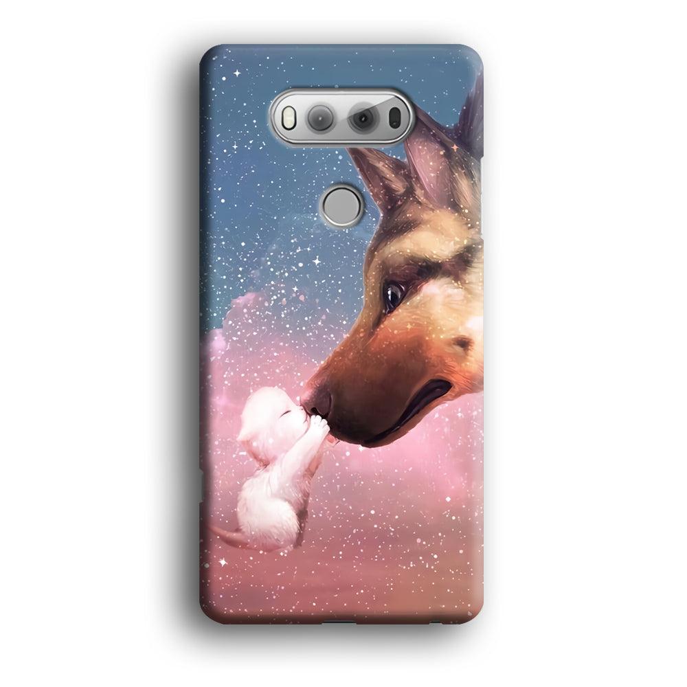Cute Cat Kiss Dog LG V20 3D Case-Xtracase