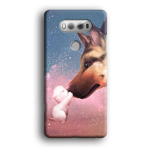 Cute Cat Kiss Dog LG V20 3D Case-Xtracase
