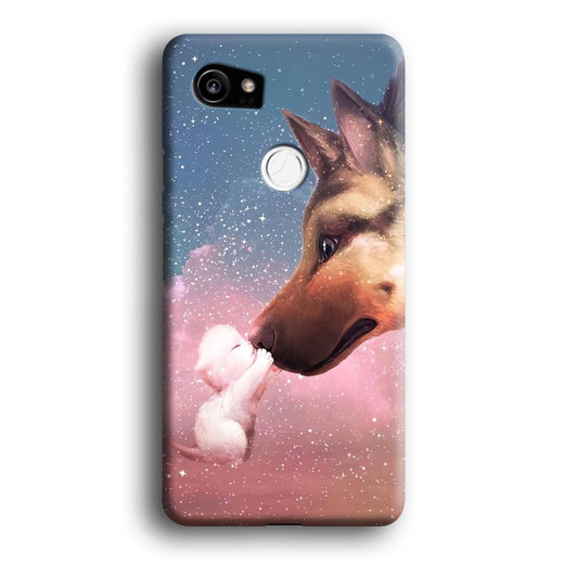 Cute Cat Kiss Dog Google Pixel 2 XL 3D Case-Xtracase