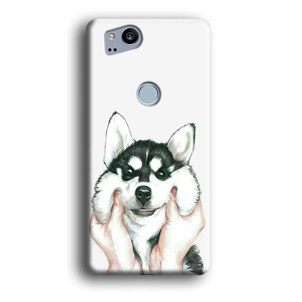 Cute Face Dog 001 Google Pixel 2 3D Case-Xtracase