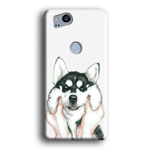 Cute Face Dog 001 Google Pixel 2 3D Case-Xtracase