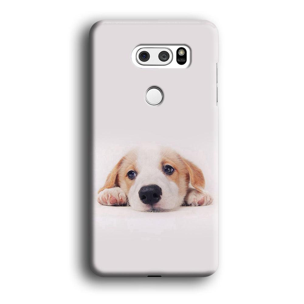Cute Face Dog 002 LG V30 3D Case-Xtracase