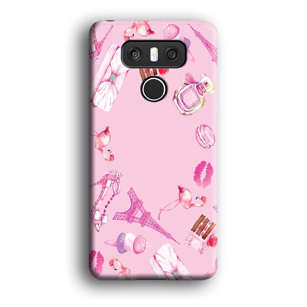 Cute Girly Pink Doodle LG G6 3D Case-Xtracase