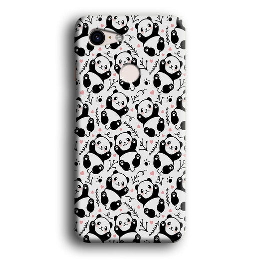 Cute Panda White Doodle Google Pixel 3 3D Case-Xtracase