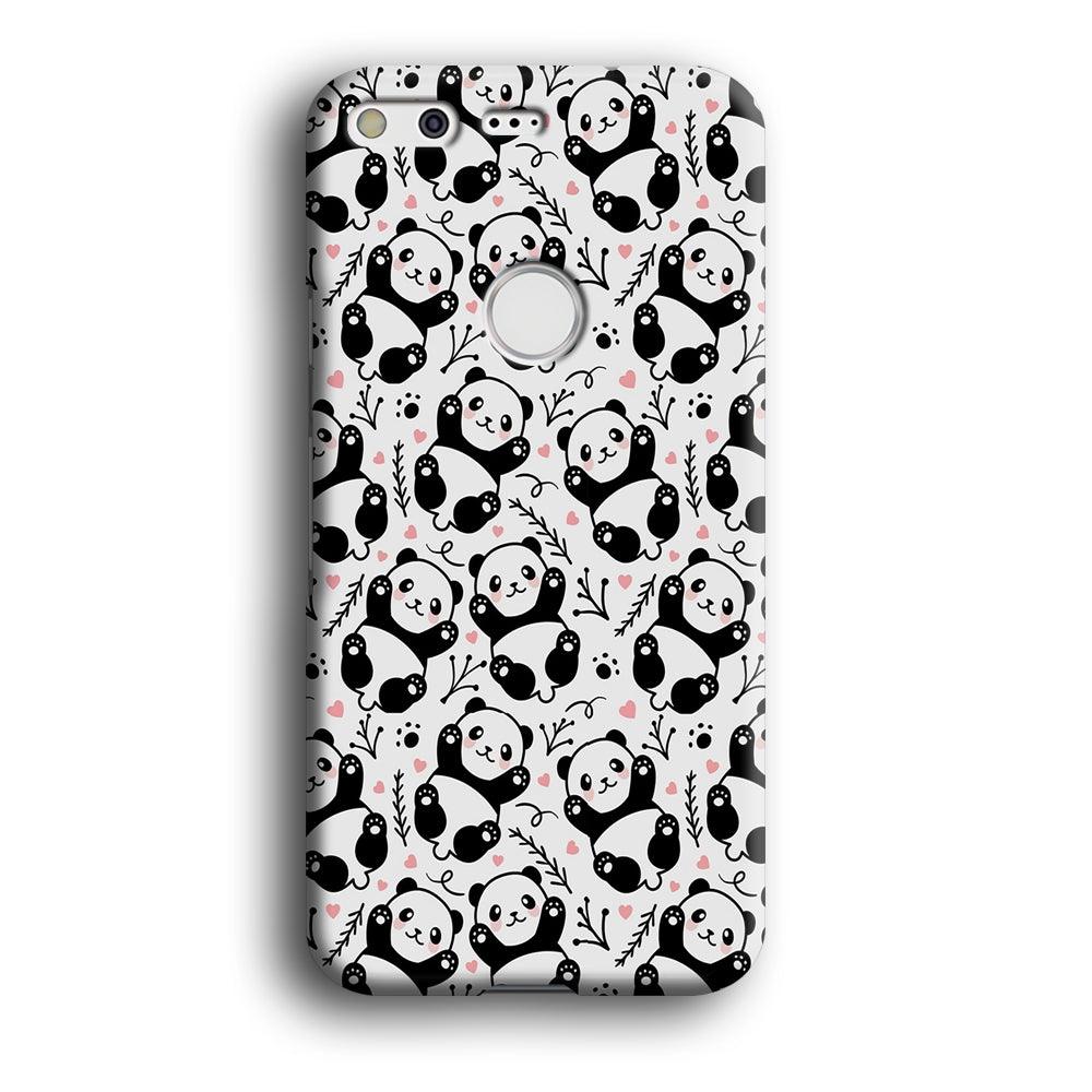 Cute Panda White Doodle Google Pixel XL 3D Case-Xtracase