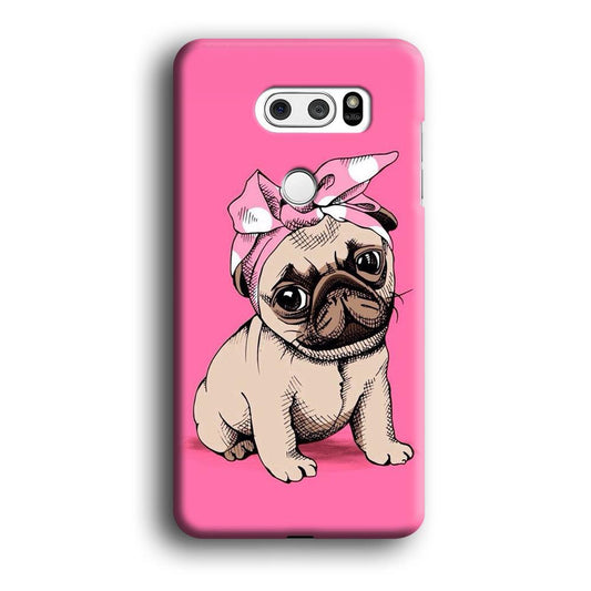 Cute Puppy Pink LG V30 3D Case-Xtracase