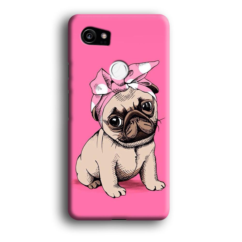 Cute Puppy Pink Google Pixel 2 XL 3D Case-Xtracase