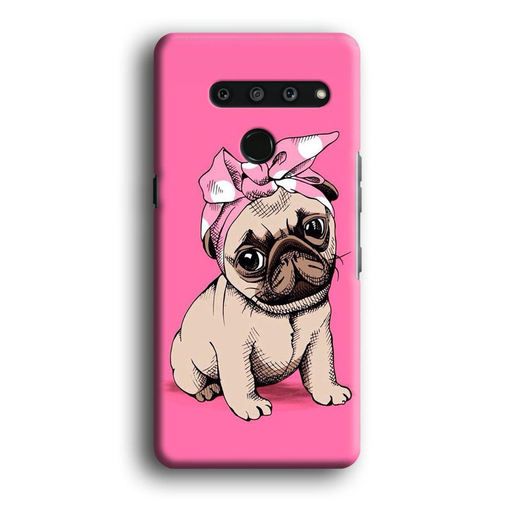 Cute Puppy Pink LG V50 3D Case-Xtracase