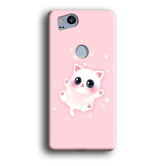 Cute White Kitten Google Pixel 2 3D Case-Xtracase