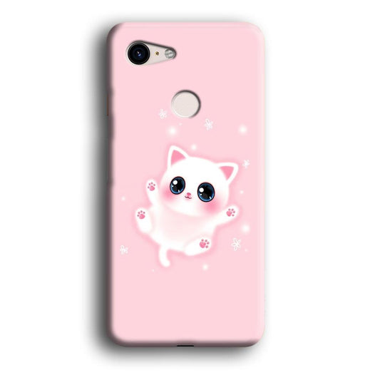 Cute White Kitten Google Pixel 3 3D Case-Xtracase