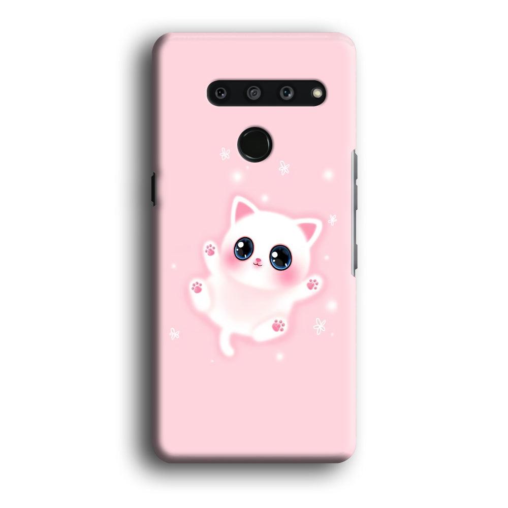 Cute White Kitten LG V50 3D Case-Xtracase