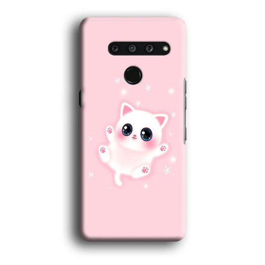 Cute White Kitten LG V50 3D Case-Xtracase