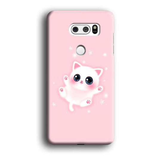 Cute White Kitten LG V30 3D Case-Xtracase