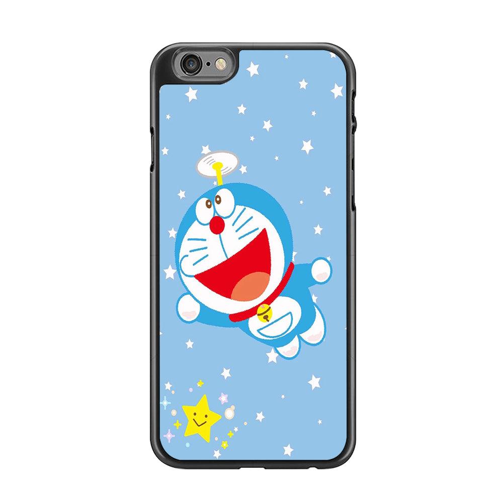 DM Doraemon fly between stars iPhone 6 | 6s Case-Rubber / Black (2D Case)-Xtracase
