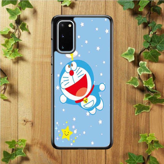 DM Doraemon fly between stars Samsung Galaxy S20 Case-Plastic / Full Wrap (3D Case)-Xtracase