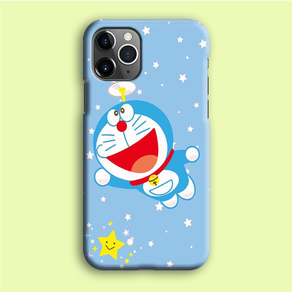 DM Doraemon fly between stars iPhone 12 Pro Case-Plastic / Full Wrap (3D Case)-Xtracase