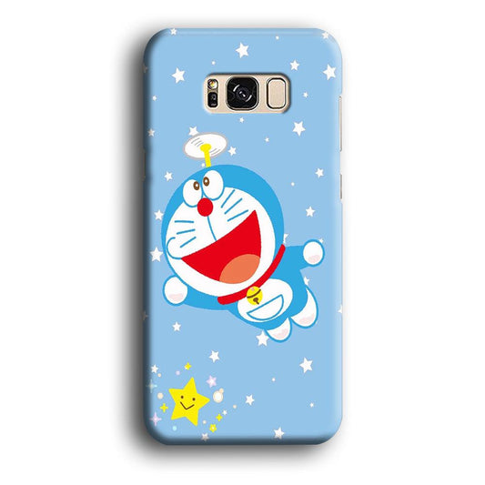 DM Doraemon fly between stars Samsung Galaxy S8 Plus Case-Plastic / Full Wrap (3D Case)-Xtracase