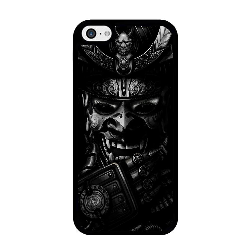 Dark Samurai Smile Mask iPhone 5 | 5s Case-Rubber / Black (2D Case)-Xtracase