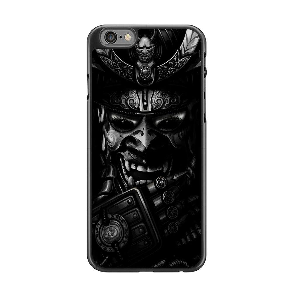 Dark Samurai Smile Mask iPhone 6 | 6s Case-Rubber / Black (2D Case)-Xtracase