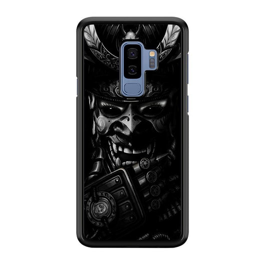 Dark Samurai Smile Mask Samsung Galaxy S9 Plus Case-Rubber / Black (2D Case)-Xtracase