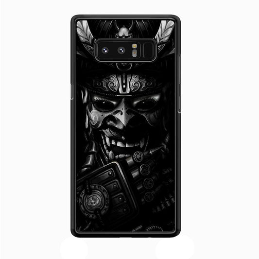 Dark Samurai Smile Mask Samsung Galaxy Note 8 Case-Rubber / Black (2D Case)-Xtracase