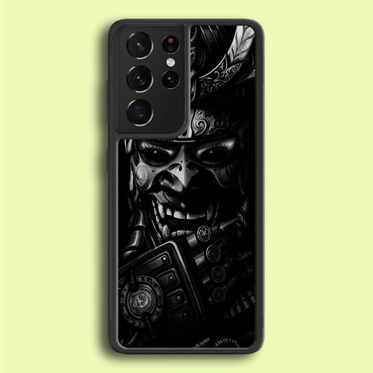 Dark Samurai Smile Mask Samsung Galaxy S21 Ultra Case
