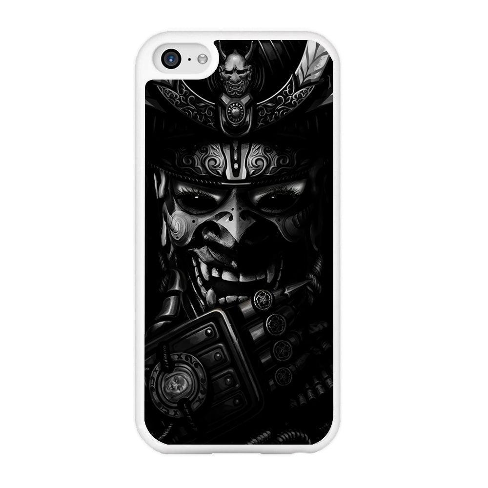 Dark Samurai Smile Mask iPhone 5 | 5s Case-Rubber / White (2D Case)-Xtracase