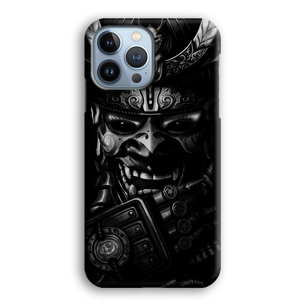 Dark Samurai Smile Mask iPhone 13 Pro Max Case-Plastic / Full Wrap (3D Case)-Xtracase