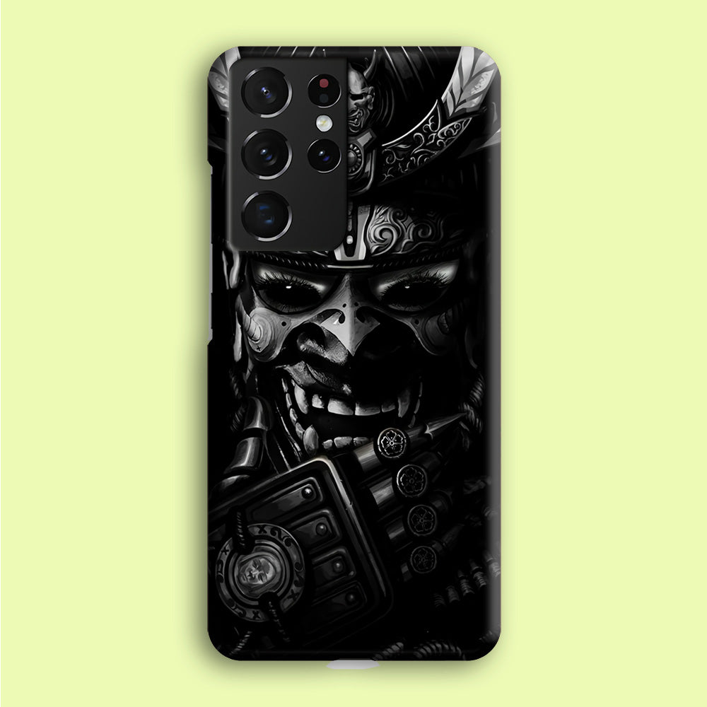 Dark Samurai Smile Mask Samsung Galaxy S21 Ultra Case