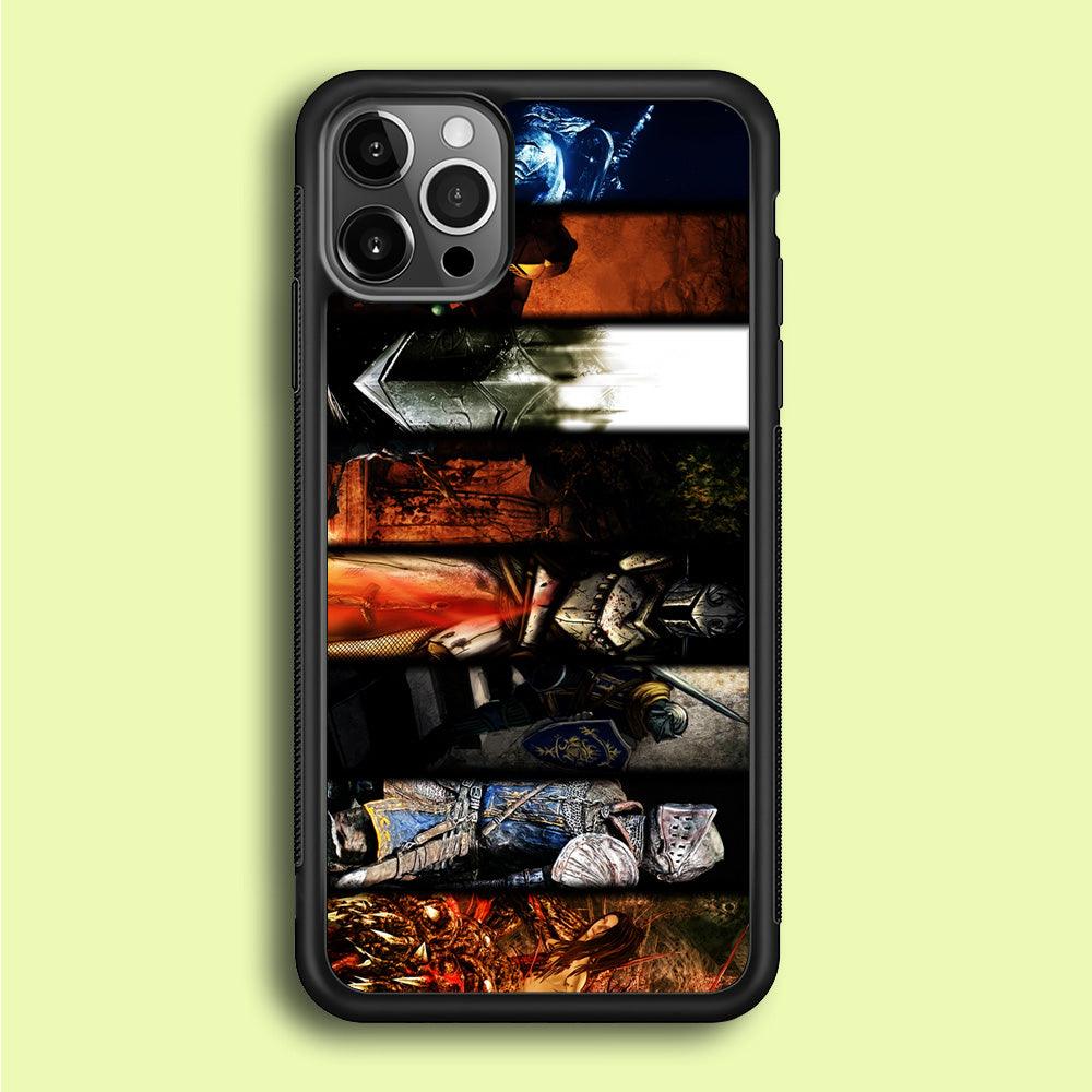 Dark Souls II Poster iPhone 12 Pro Case-Rubber / Black (2D Case)-Xtracase