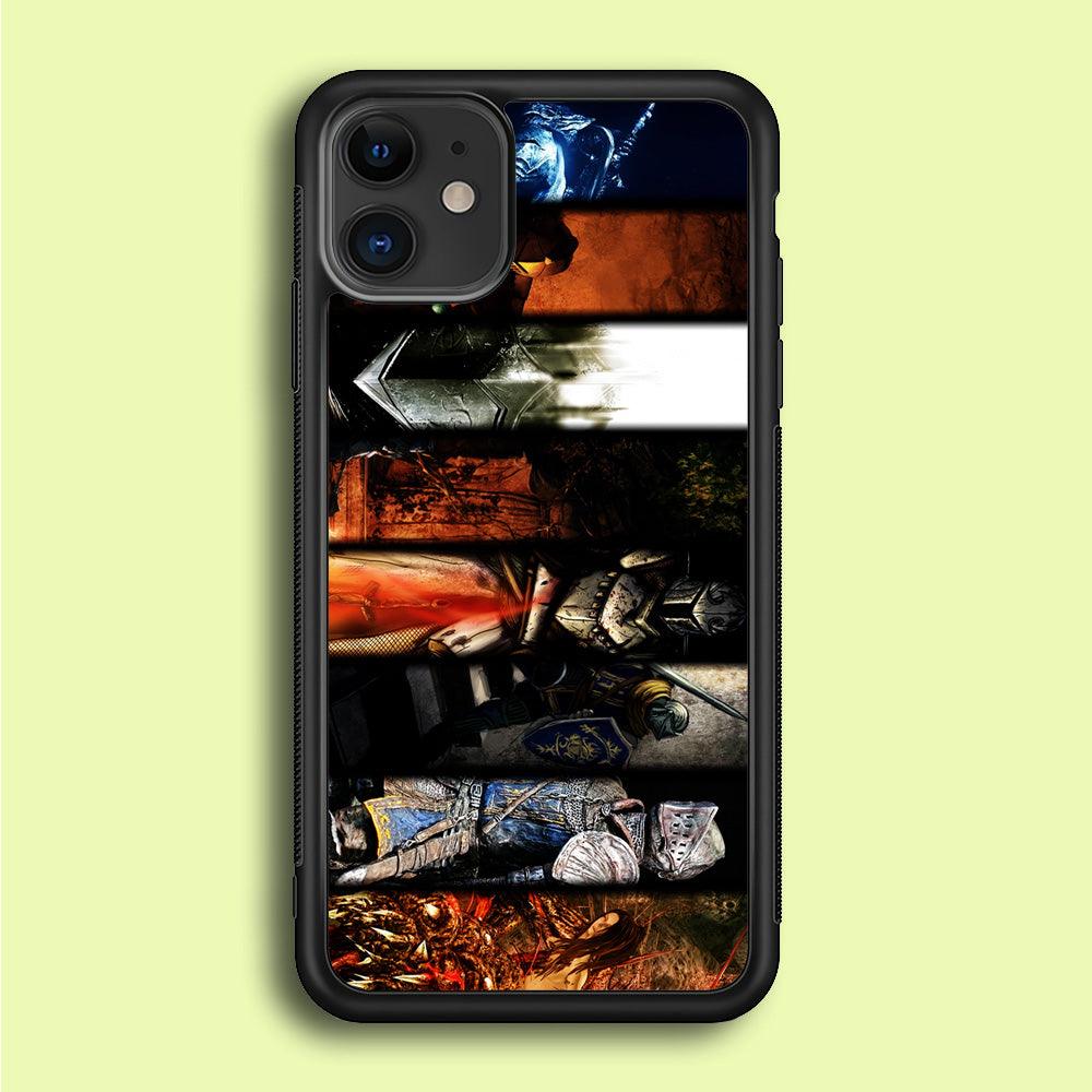 Dark Souls II Poster iPhone 12 Case-Rubber / Black (2D Case)-Xtracase