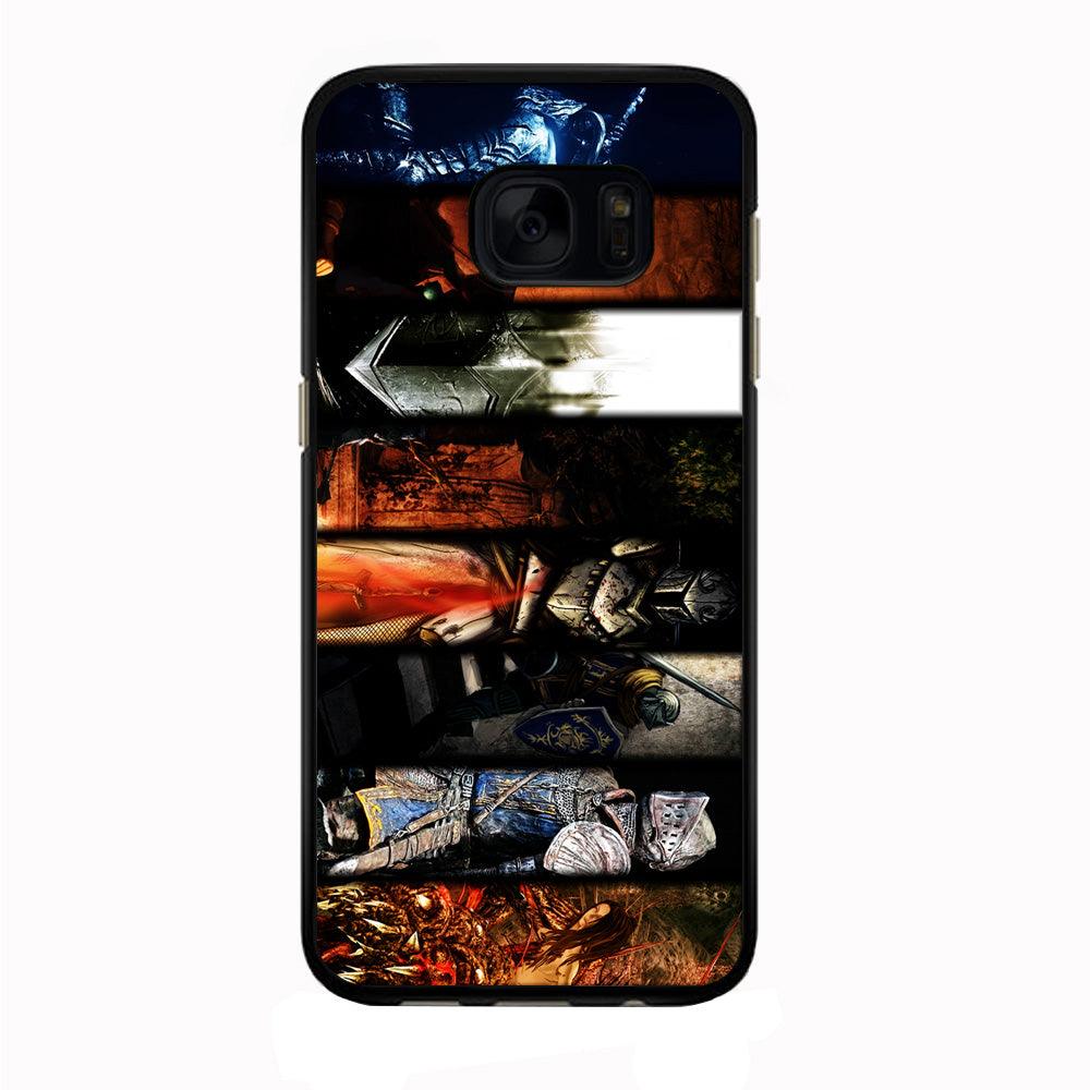 Dark Souls II Poster Samsung Galaxy S7 Edge Case-Rubber / Black (2D Case)-Xtracase