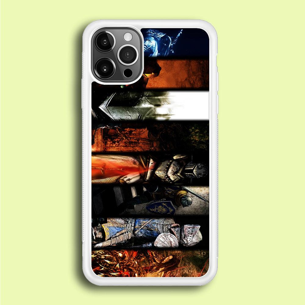 Dark Souls II Poster iPhone 12 Pro Max Case-Rubber / White (2D Case)-Xtracase